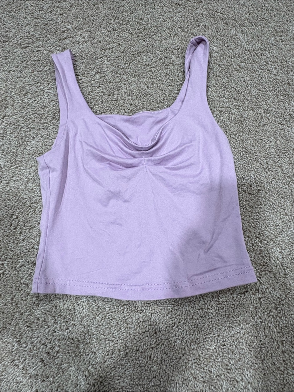 Lilac Cowl Neck Tank Top - Women